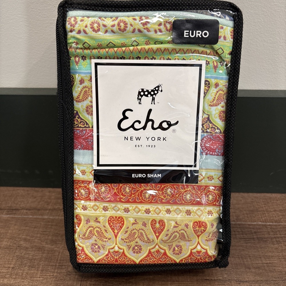 Echo‎ New York Sofia Euro Pillow Sham 26" x 26" Multi Color Cotton